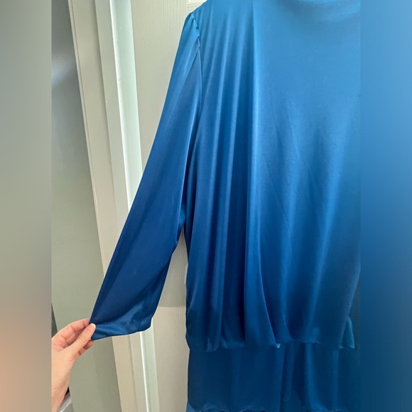 Women’s Blue Dress - Sparkle Shoulders. - Picture 4 of 5